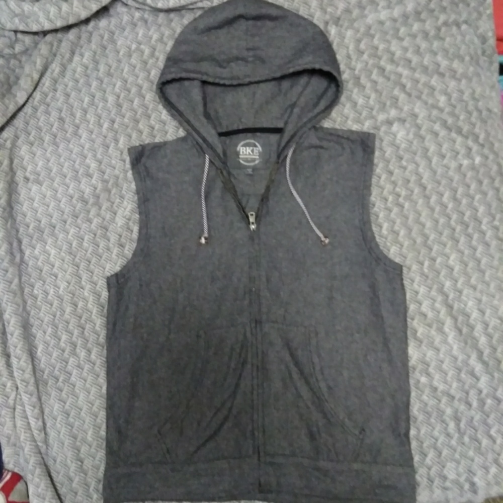 BKE men's vest zip up w/hood M